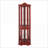 Corner Curio Cabinet Lighted Glass Display with Tempered Glass Doors, Adjustable Shelves, Anti-Tip | Cherry | MDF-1907777386
