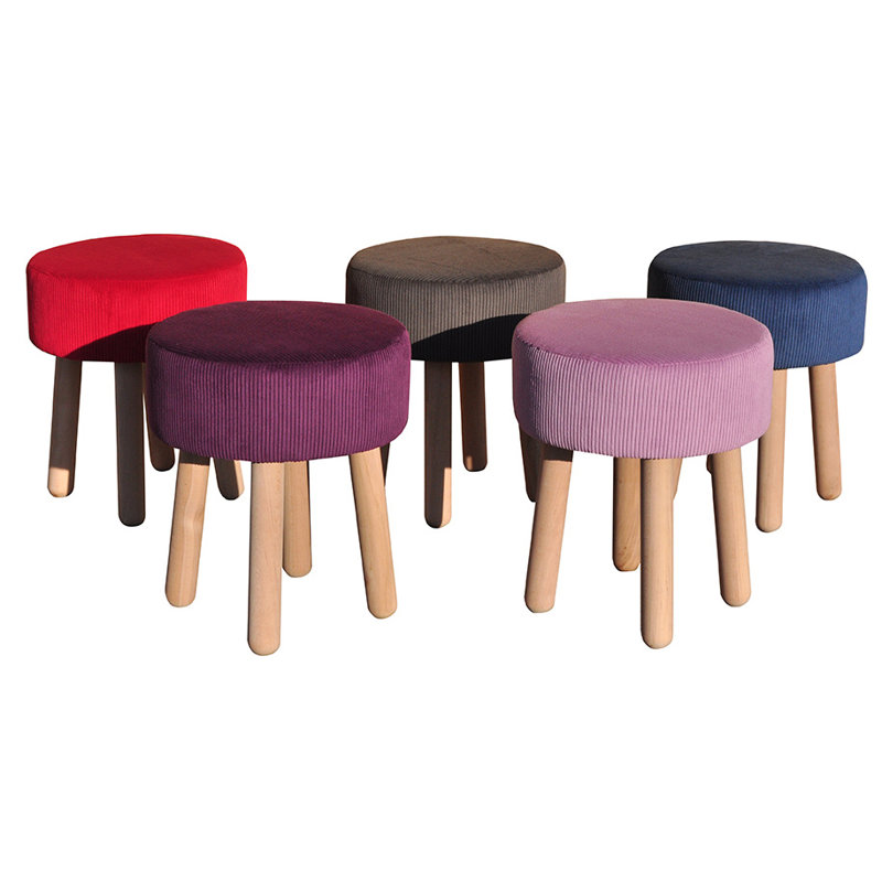 Solid + Manufactured Wood Accent Stool, Rosé