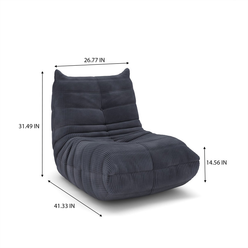Fauteuil d'appoint rembourré moderne Brassex Lennox, noir, Noir
