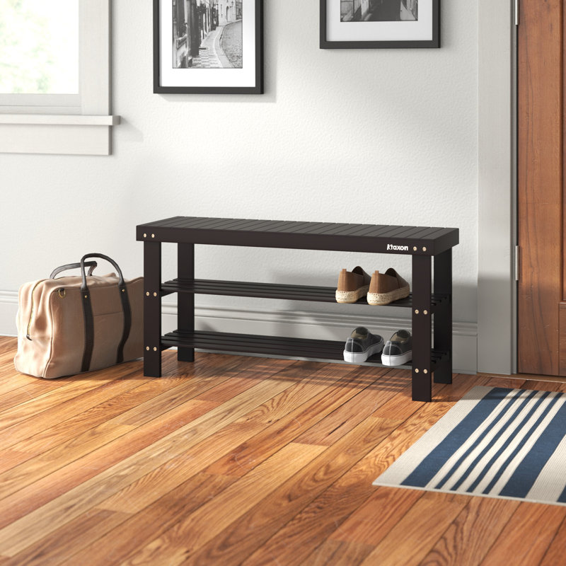 6 Pair Shoe Storage Bench, Coffee