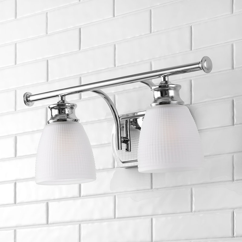 Hiles Metal/Glass Contemporary Modern LED Vanity Light, 2