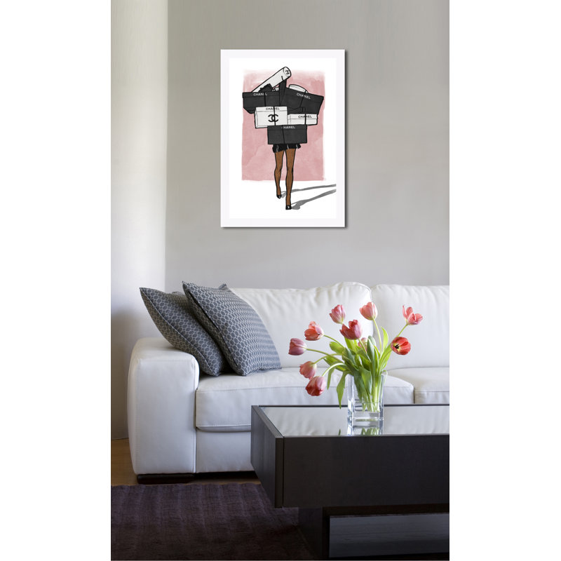 «French Boxes Overoad Blush», impression encadrée, H 56 po x l 38 po