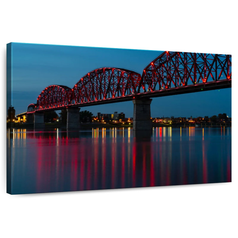 Ravi, pont illuminé à Louisville, H 30 po x l 45 po