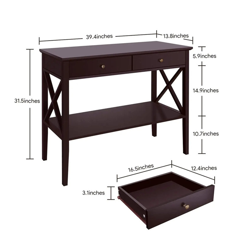 Sodermalm 39.4'' Console Table, Espresso
