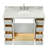 49'' Single Bathroom Vanity with Carrara Marble Top-93359296