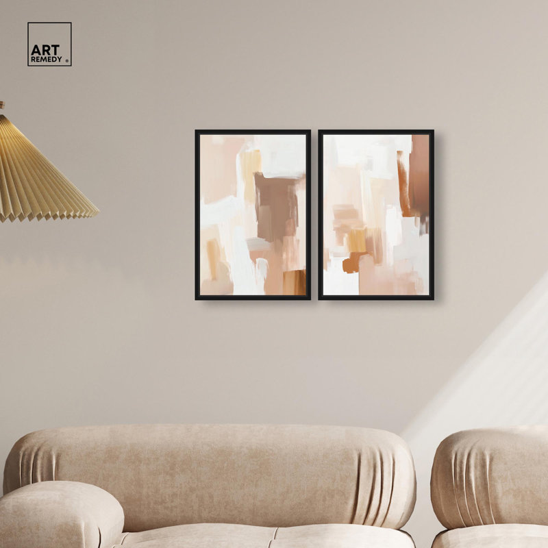 Impression sur toile Modern Modern , Noir, Impression dans un cadre flottant sans passe-parto, H 16 po x l 11 po