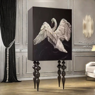 Solid Wood Entrance Accent Cabinet Side Cabinet