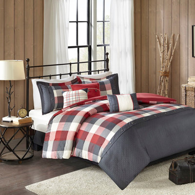 Housse de couette 6 pièces à chevrons avec tissu doux pour très grand / très grand lit avec taies d'oreiller et taies décoratives
