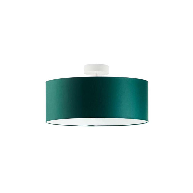 Audriona Semi Flush Mount, White, Bottle Green, 30cm H x 40cm W x 40cm D
