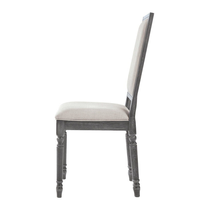 Cream And Weathered Grey Open Back Side Chairs (Set Of 2)