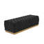 Banc rembourré en polyester Wojciechowski - Noir
