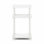 Table de bout Furinno JUST, table de bout à 3 niveaux avec tablette ouverte, table de chevet à assemblage sans outils, table de chevet avec tube carré, pour salon, chambre à coucher, blanc
