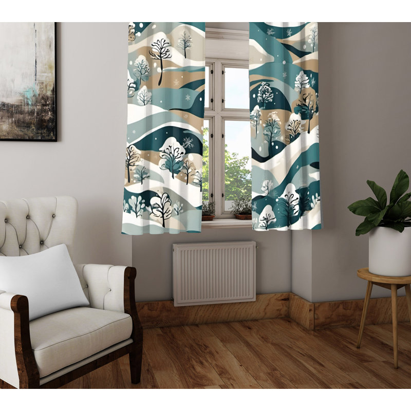 Paire de rideaux semi-transparents en polyester Hariss, L 40 po x L 82 po