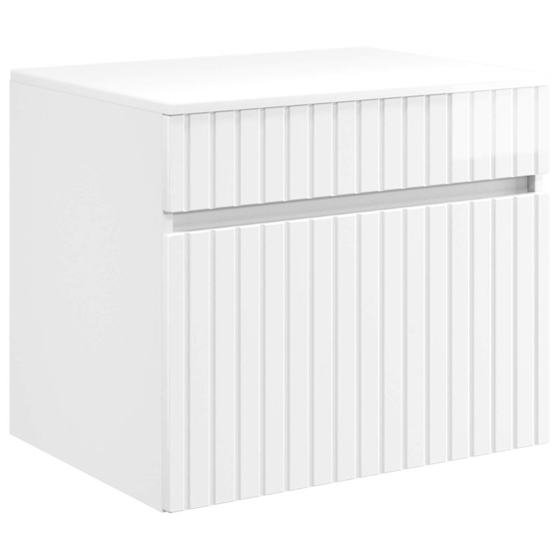 Engineered Wood Bathroom Cabinet, High Gloss White