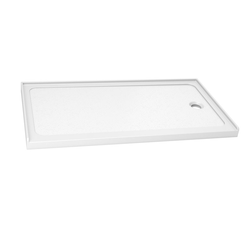 Base de douche blanche 32 po x 60 po - Drain à droite