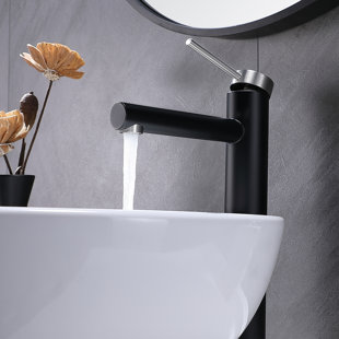 Robinet de lavabo vasque en acier inoxydable avec conduites d'alimentation