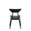 Chaise d'appoint à finition noire, ensemble de 2