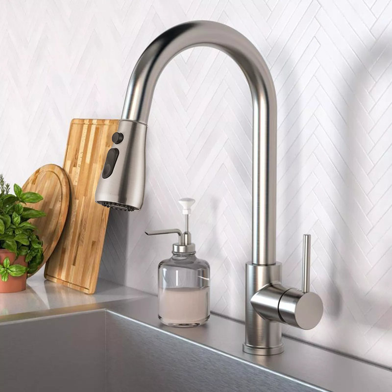Senlesen Pull Out Kitchen Faucet, Brushed Nickel