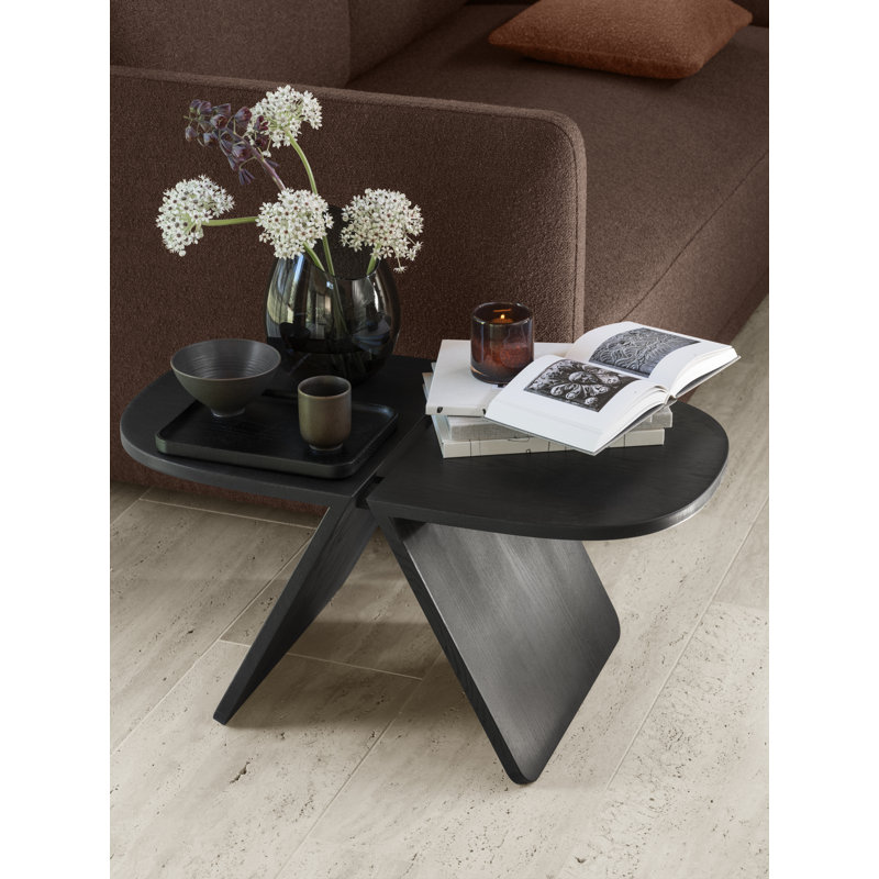 Avio Accent Stool, 15" H X 31.5" W X 16.9" D, Black Oak