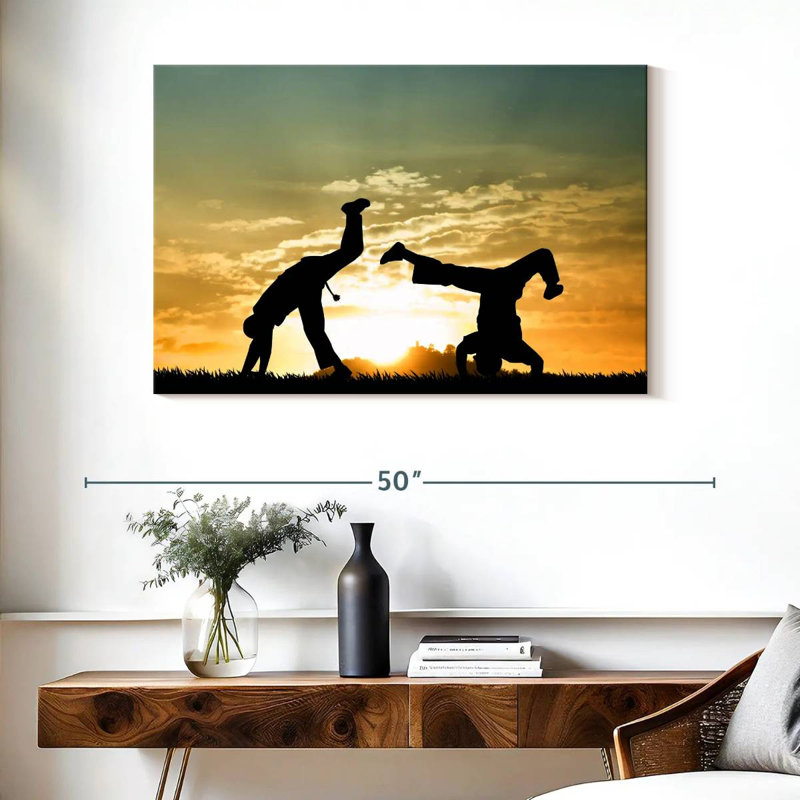 Capoeira au crépuscule, H 26 po x l 39 po