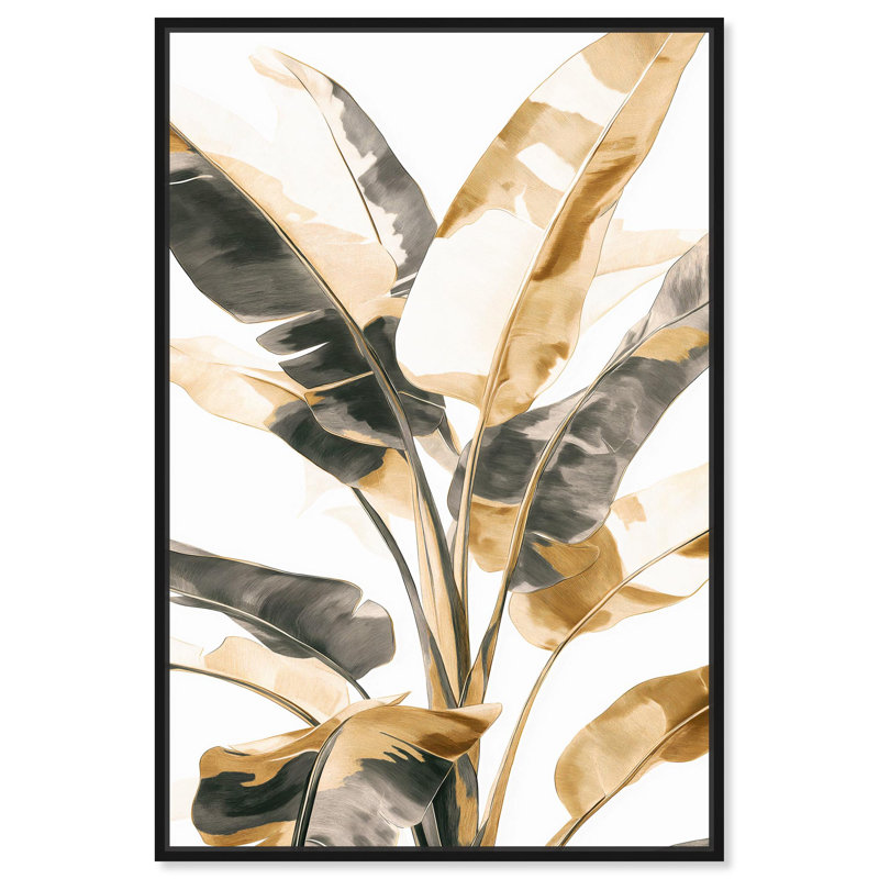 Art, art élégant, toile lustrée I, Cadre flottant noir, H 16 po x l 11 po