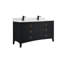 Meuble-lavabo double 60 po en bois massif avec plateau en pierre reconstituée 1 po-106492198-106492203