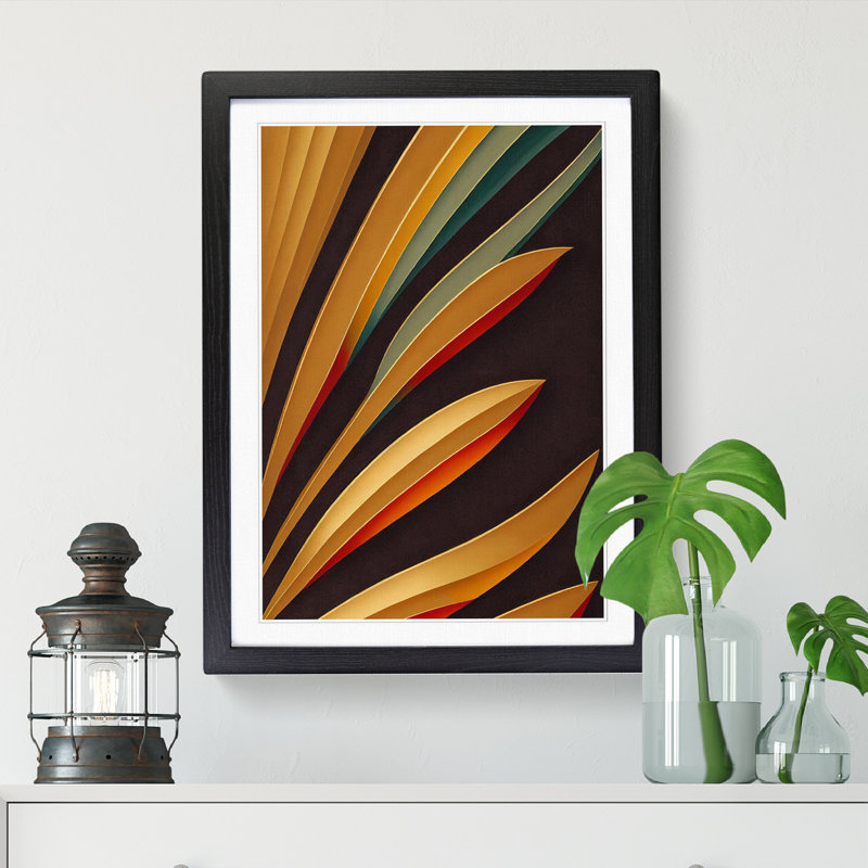 Deco Design Vol.3 - Framed Print, 34cm H x 25cm W x 2cm D, Black Framed