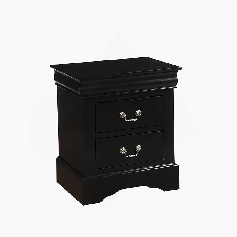 Table de chevet sophistiquée avec deux tiroirs spacieux, idéale pour l'organisation de la chambre à coucher et la décoration intérieure moderne