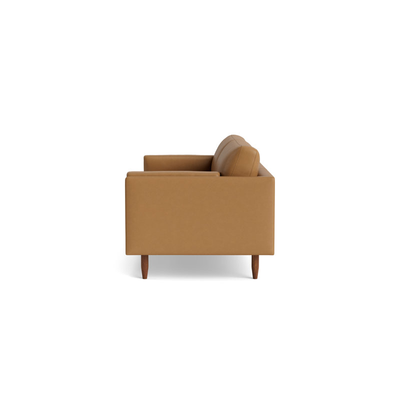 Skinny Fat Leather Sofa (95"), Leather - Butterscotch