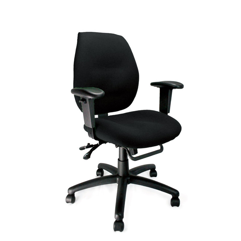 Brayden Studio Twill and Fabric Office Chair, Black