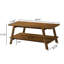 3 tables basses avec finition noyer, tablettes de style Mid-Century moderne