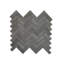 Dark Grey Basalt Herringbone Mosaic