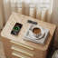 Table de chevet avec station de charge, table de chevet 3 tiroirs, table d'appoint plus large de 24 pouces avec rangement-1239277269-1230480764