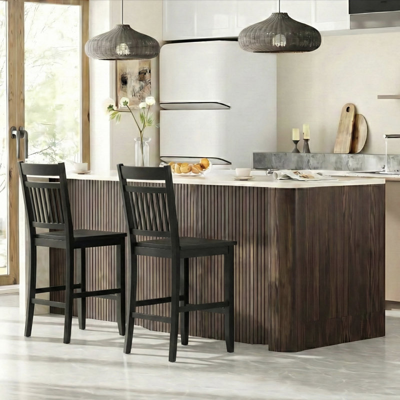 Ensemble de 2 tabourets de bar Ashby, Noir