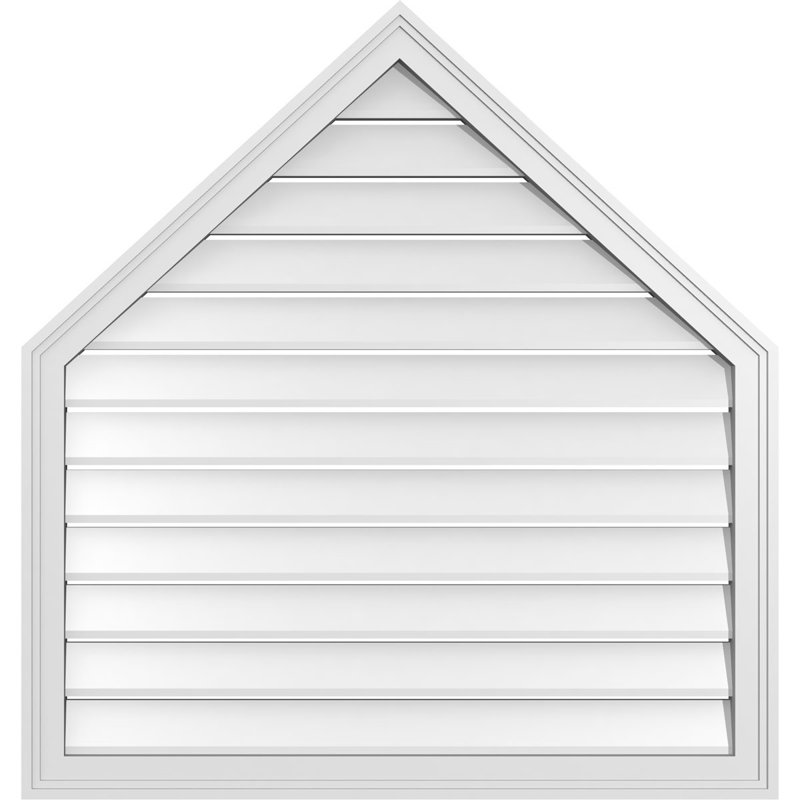 Ventilé à pignon en uréthane fonctionnel à hauteur de pointage 11/12, brun clair apprêté, H 38 po x l 36 po x P 1,5 po