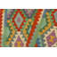 Tapis bleu / rouille en laine tissé à la main à motif tribal / géométrique / sud-ouest de couleur cépage Cedorah