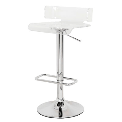 Et tabouret réglable en acrylique pour un siège élégant, transparent et confortable