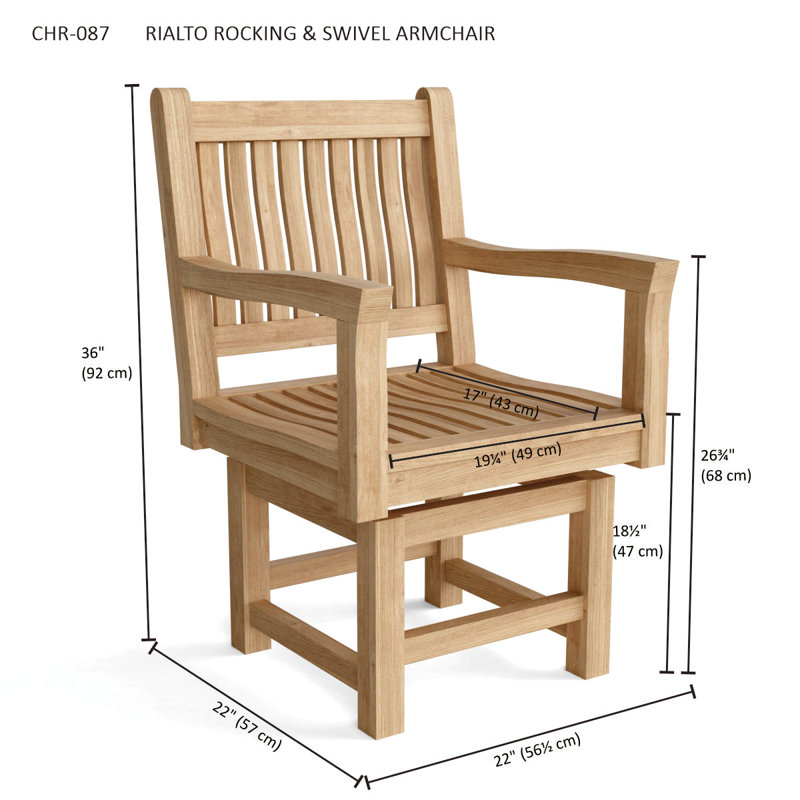 Rialto Outdoor Teak Dining Armchair