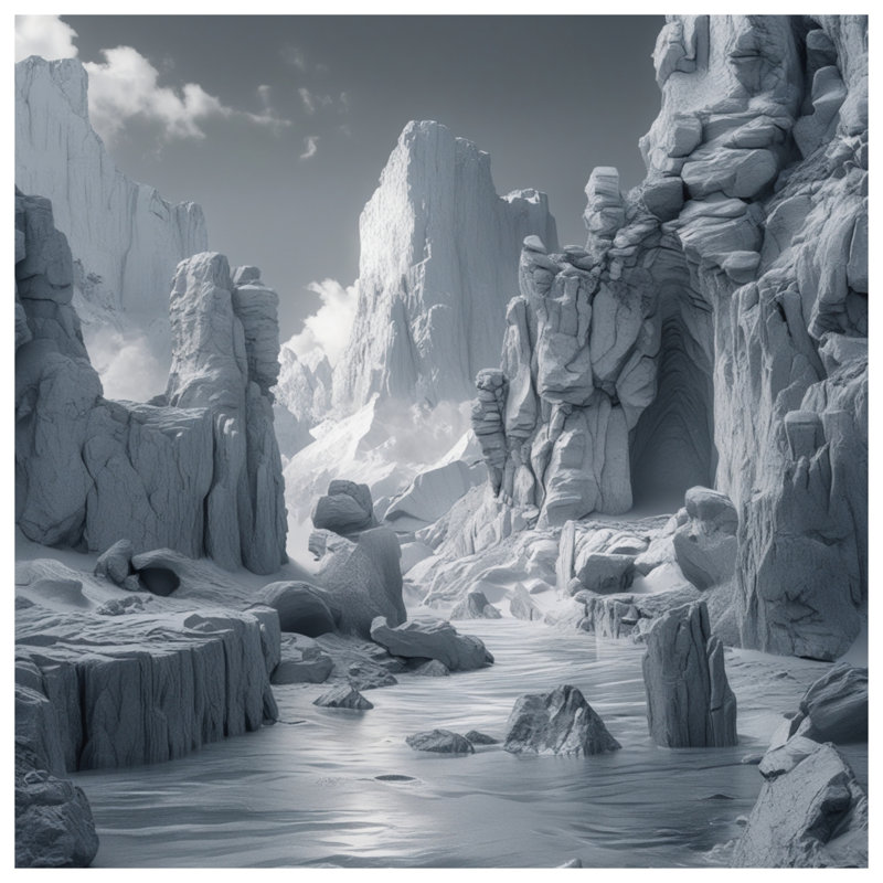 Rideaux de douche Frozen Mountain Landscape Extra Long, L 70 po x H 72 po