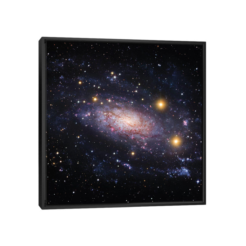 «Spiral Galaxy in The Hydra Constellation (NGC 3621)», impression sur toile, Toile avec cadre noir, Pas de tapis