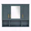 Armoire à pharmacie murale 35 po 2 en 1 avec miroir texturé - bleu-1634762639