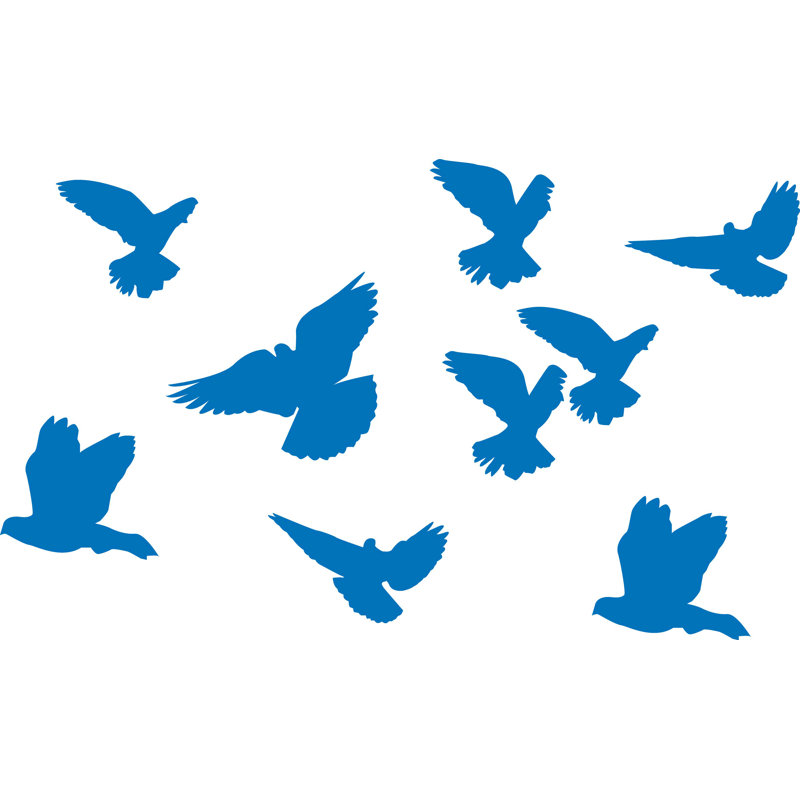 Animals Non-Wall Damaging Wall Decal, Blue