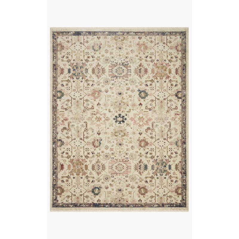 Febbas Performance Oriental Indoor Rug, Square 1'6" x 1'6"