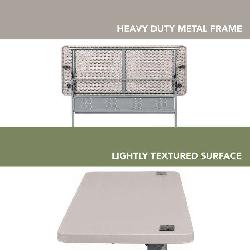 Wyatt Flip-Fold Training Table, Speckled Gray, 29.5" H x 60" L x 24" W
