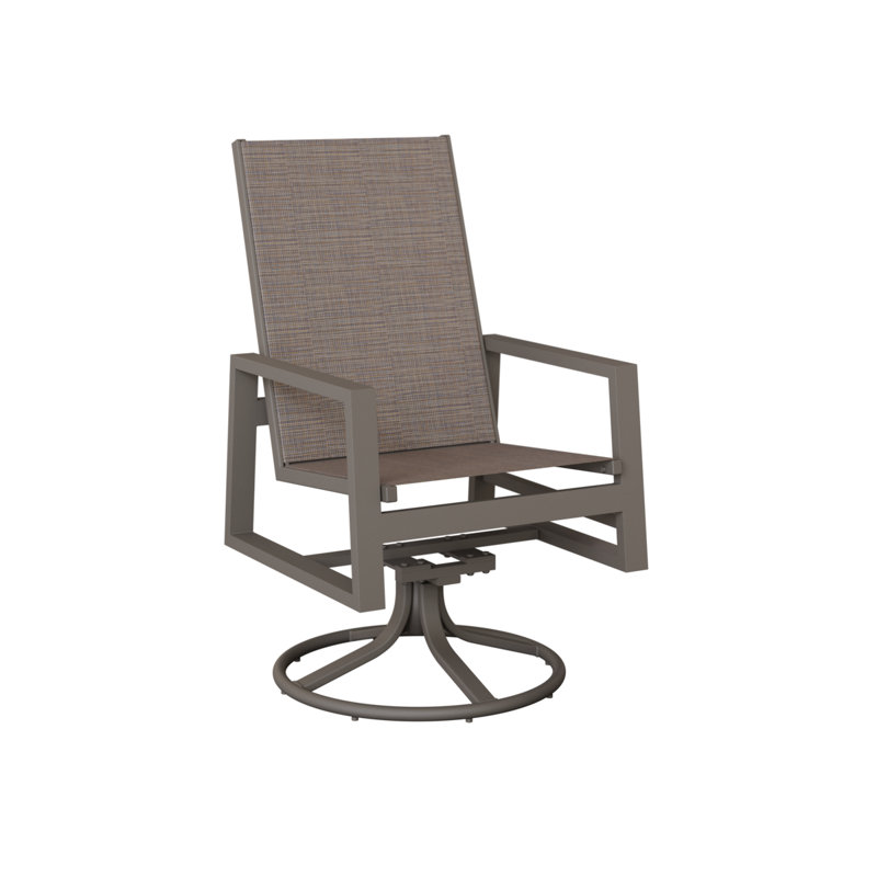 Chaise berçante berçante à haut dossier berçant Vida Berlin Gardens, Bleu cadet Shelby, Graphite
