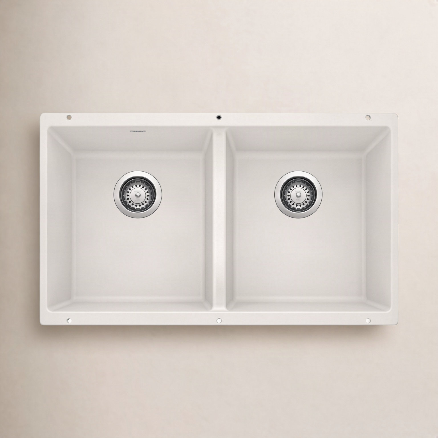 Precis SILGRANIT 29" Double Bowl Kitchen Sink, White