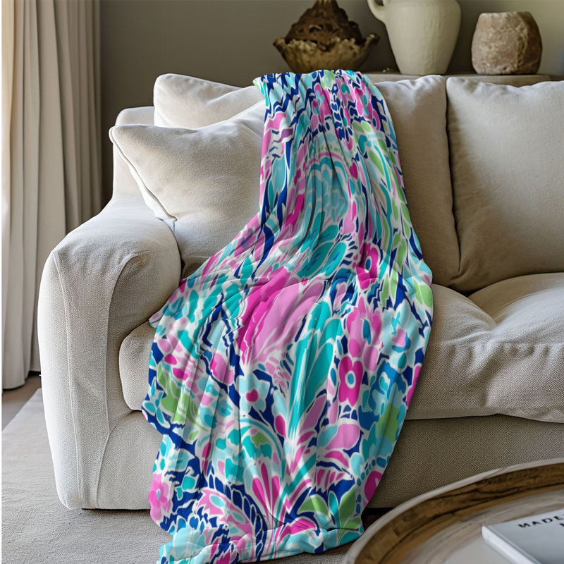 Trendy Patterns - 1 pièce Sherpa Premium, L 60 po x L 80 po