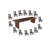15-Piece Live Edge Solid Wood Dining Set-2062082131-2062082130