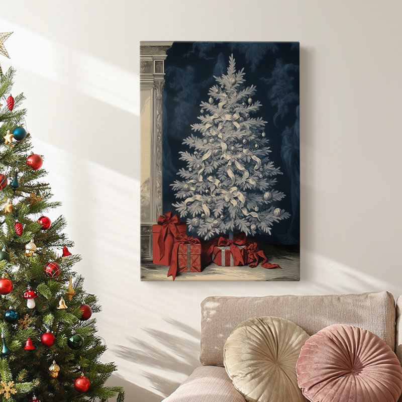 Art des Fêtes de Noël - Toile tendue avec châssis DV, H 18 po x l 12 po