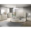Grand lit rembourré avec rangement, boutons décoratifs en acrylique, charge, capitonnage de style chambre à coucher moderne, caractéristique dramatique